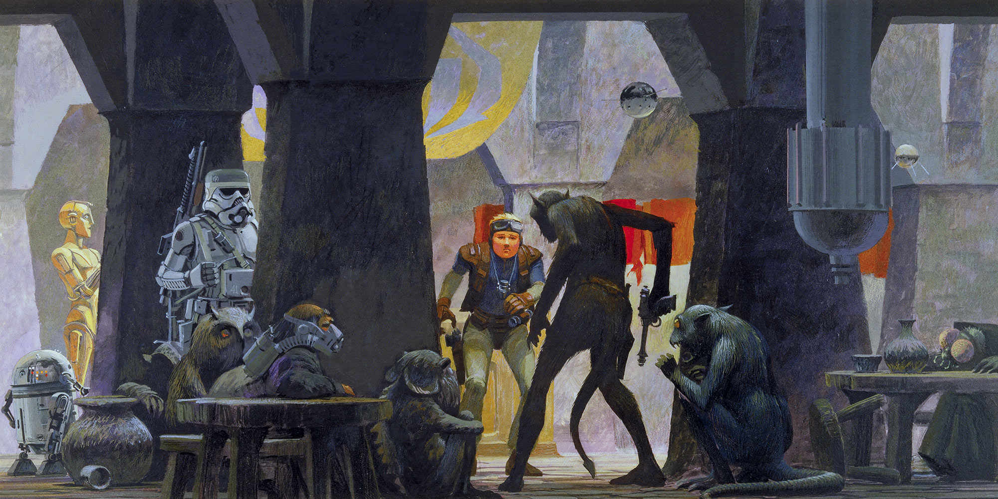 Papier peint Komar - Star Wars Classic RMQ Mos Eisley Streets - 500 x 250 cm, HEXOA