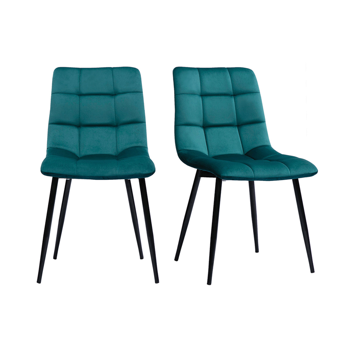 Chaises design pieds métal noir (lot de 2) MAXWELL, MILIBOO