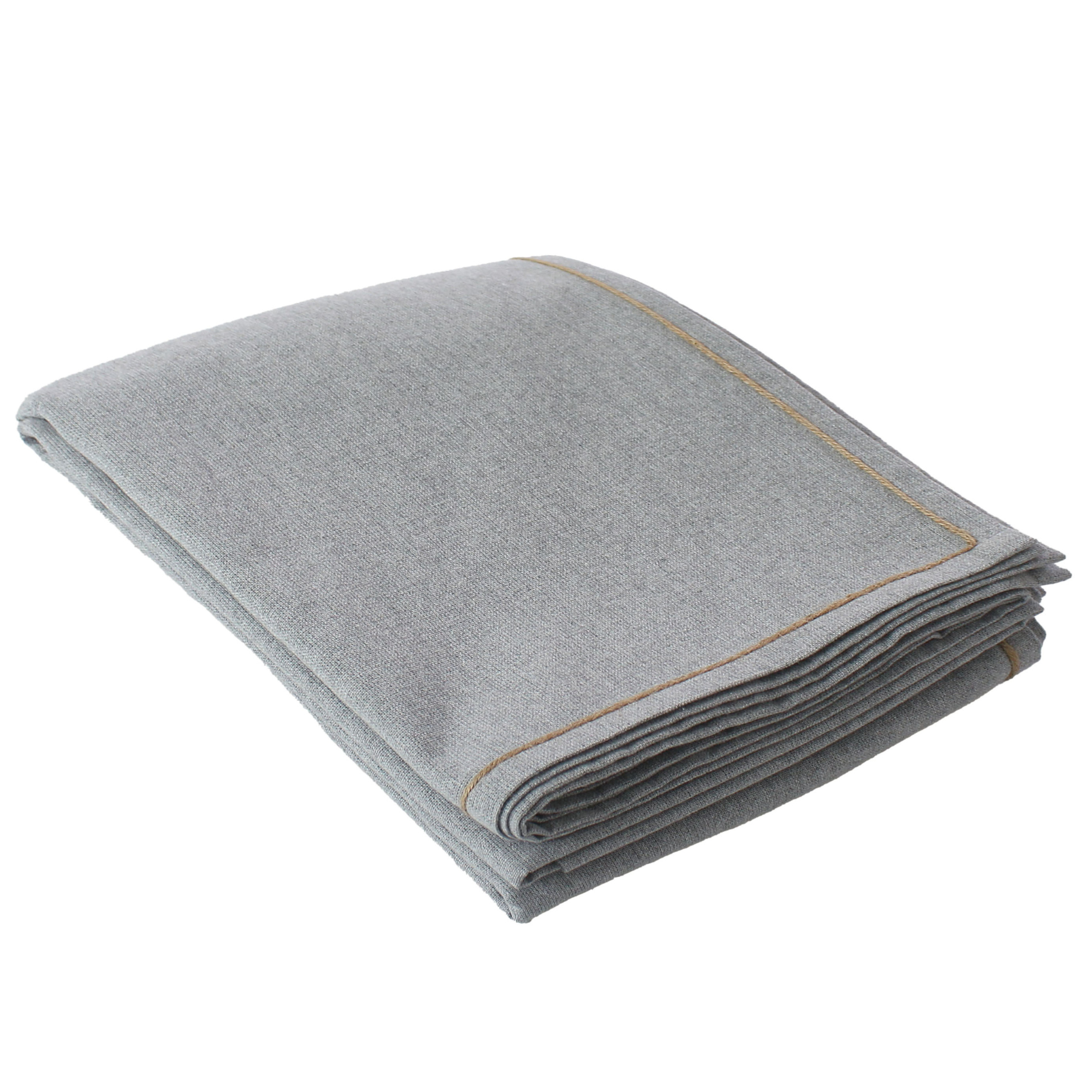 Nappe unie avec feston en jute, HOME MAISON