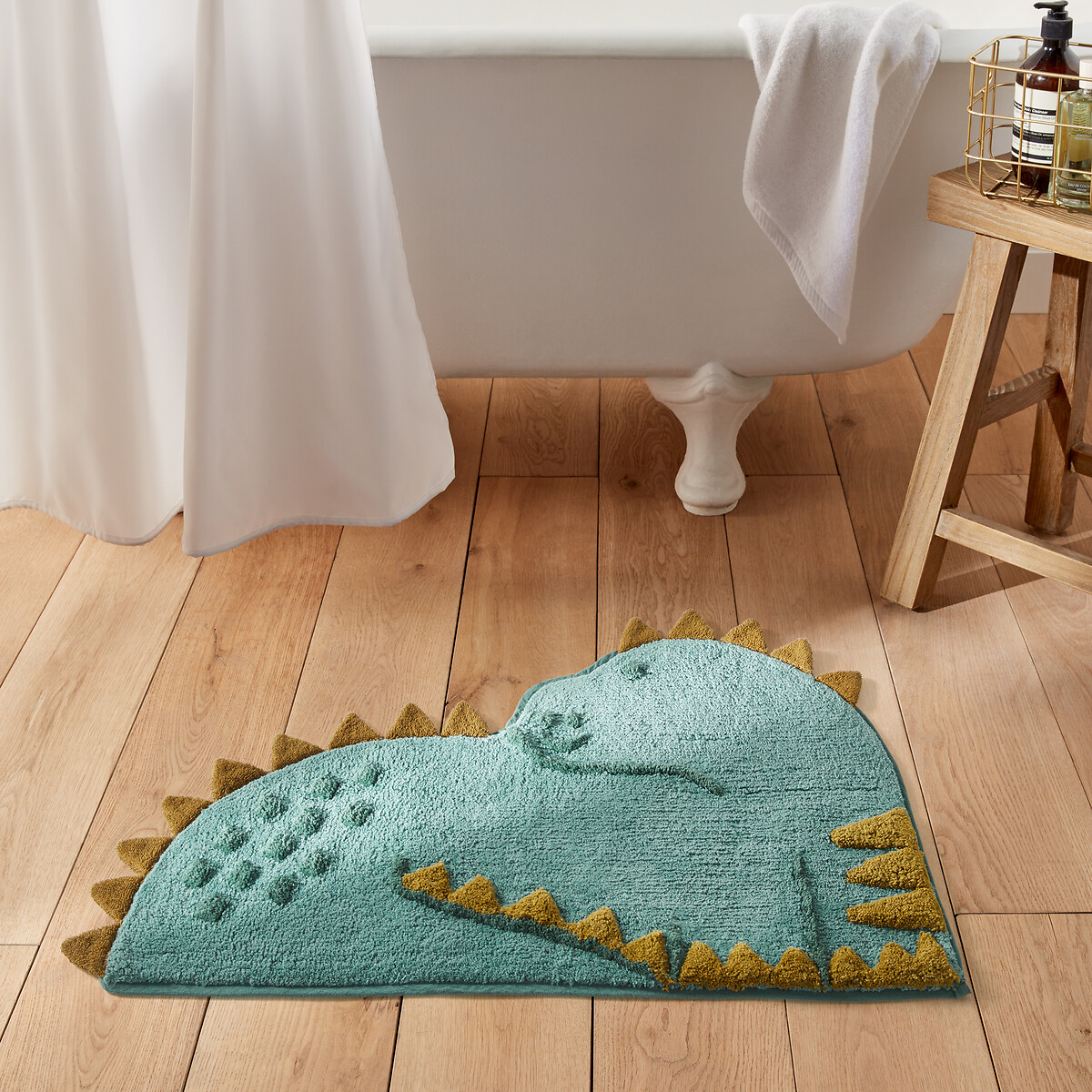Gaston Dinosaur 100% Recycled Cotton Child’s Bath Mat
