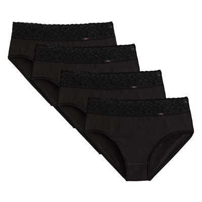 Pack of 4 Maxi Knickers in Stretch Cotton DIM