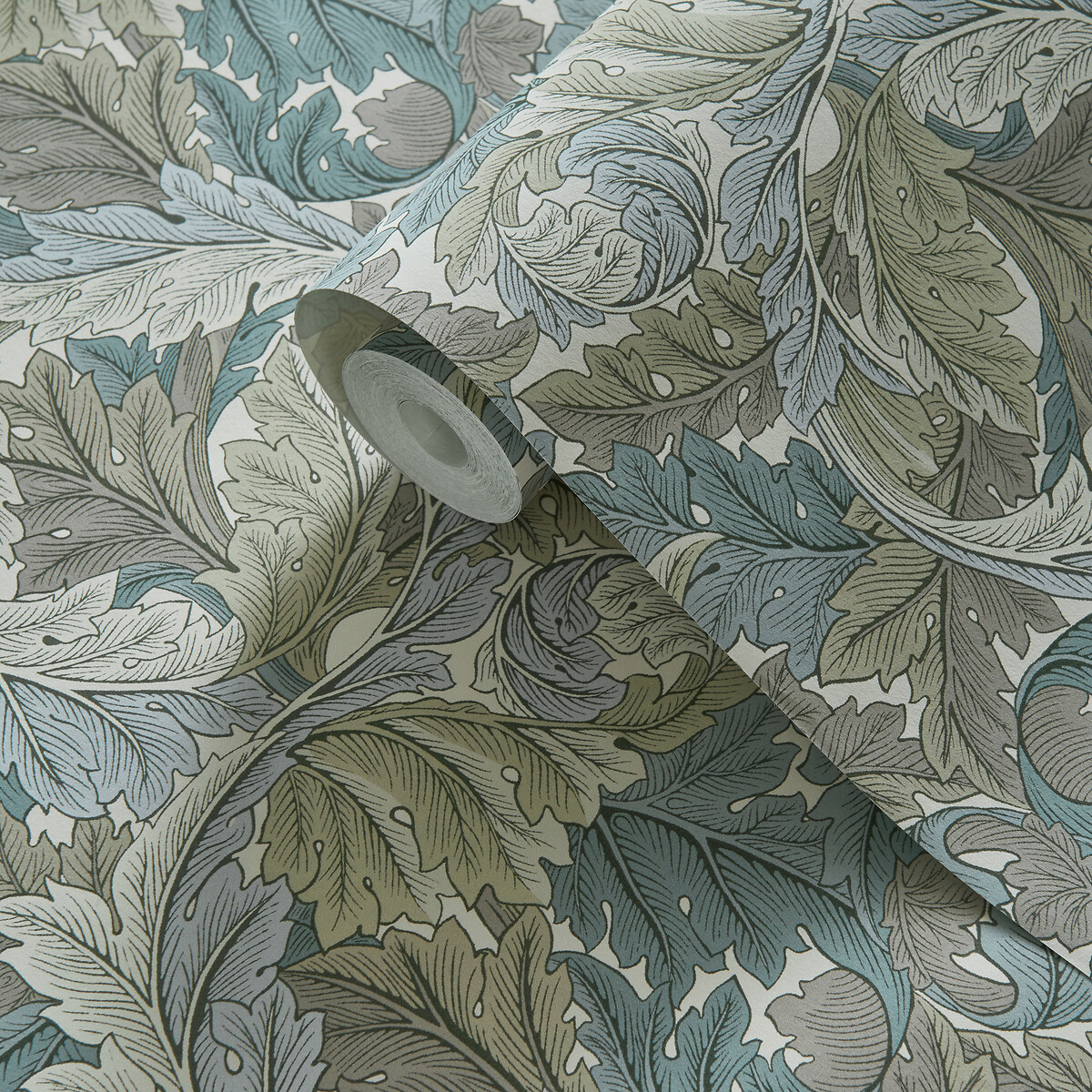 Acanthus Slate/Dove Wallpaper, WILLIAM MORRIS BY CLARKE & CLARKE