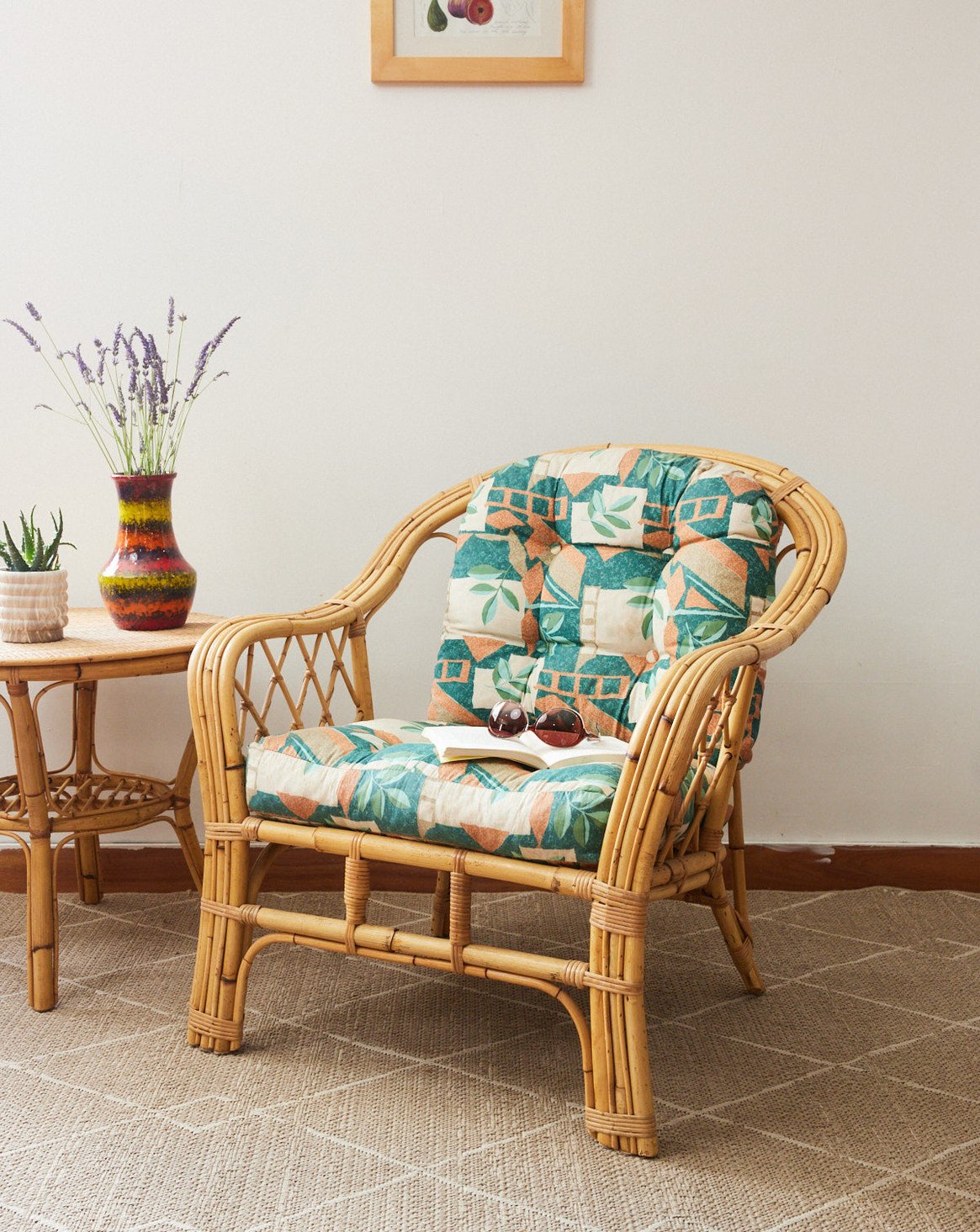 Fauteuil en rotin Ernest N°1024 - Bon état, DEBONGOUT