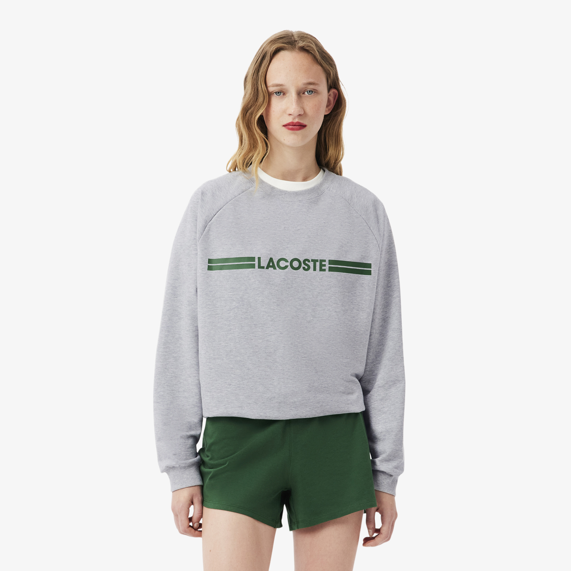 Sweatshirt d'intérieur molleton siglé, LACOSTE