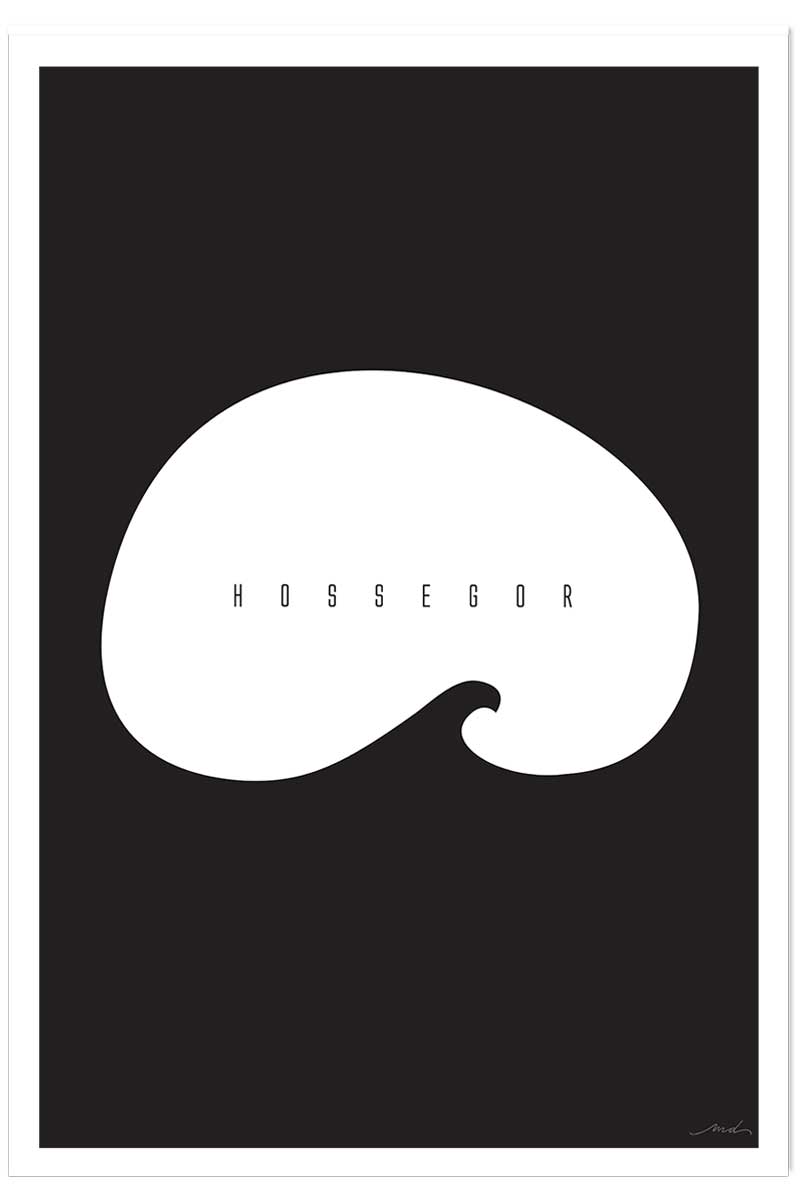 Affiche minimal hossegor, HEXOA