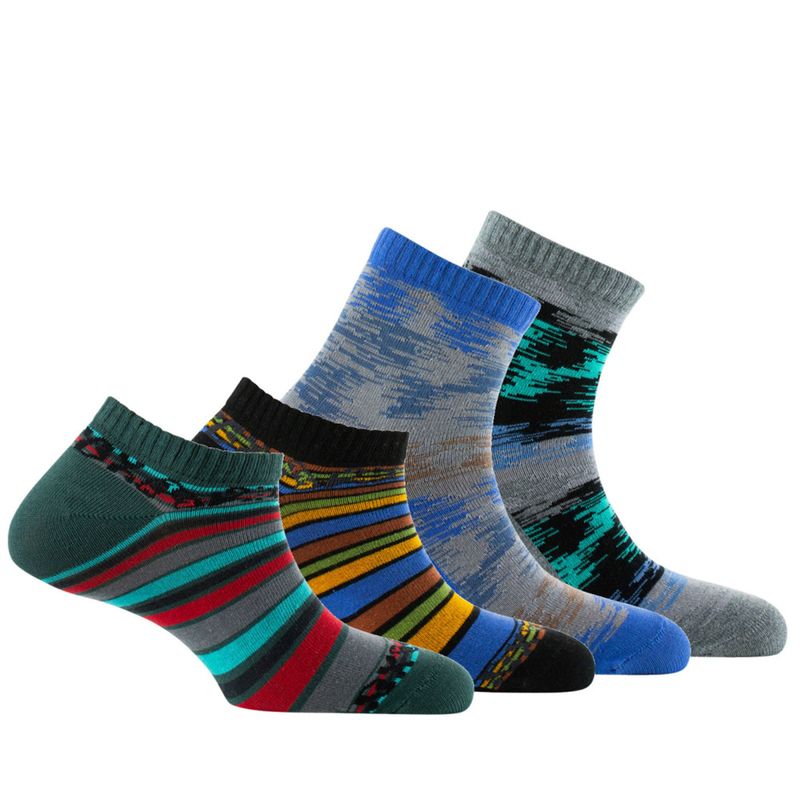 Rainbow Socks Femme Homme Chaussettes de Sport Courtes Colorées 6 Paires 