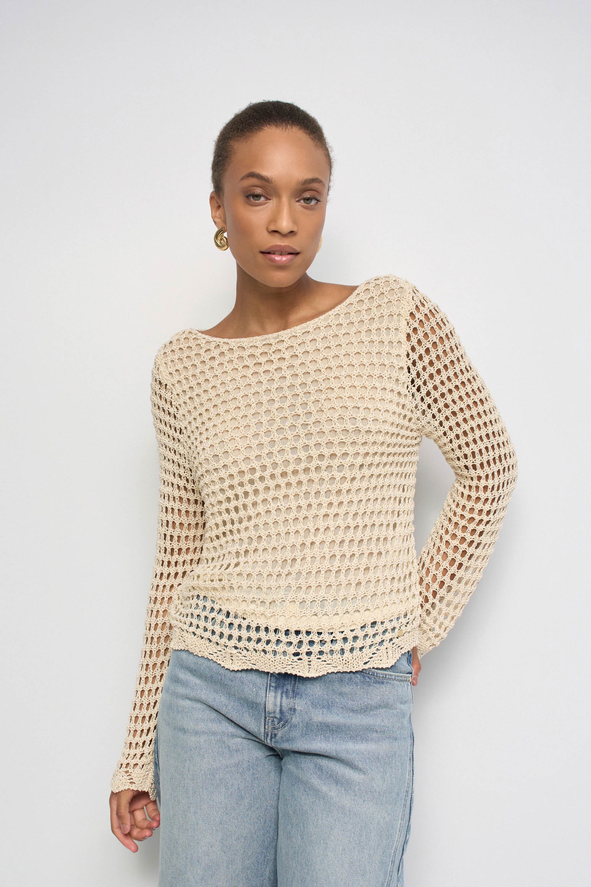 PULL EN MAILLE AVEC Fil textile, SALSA JEANS