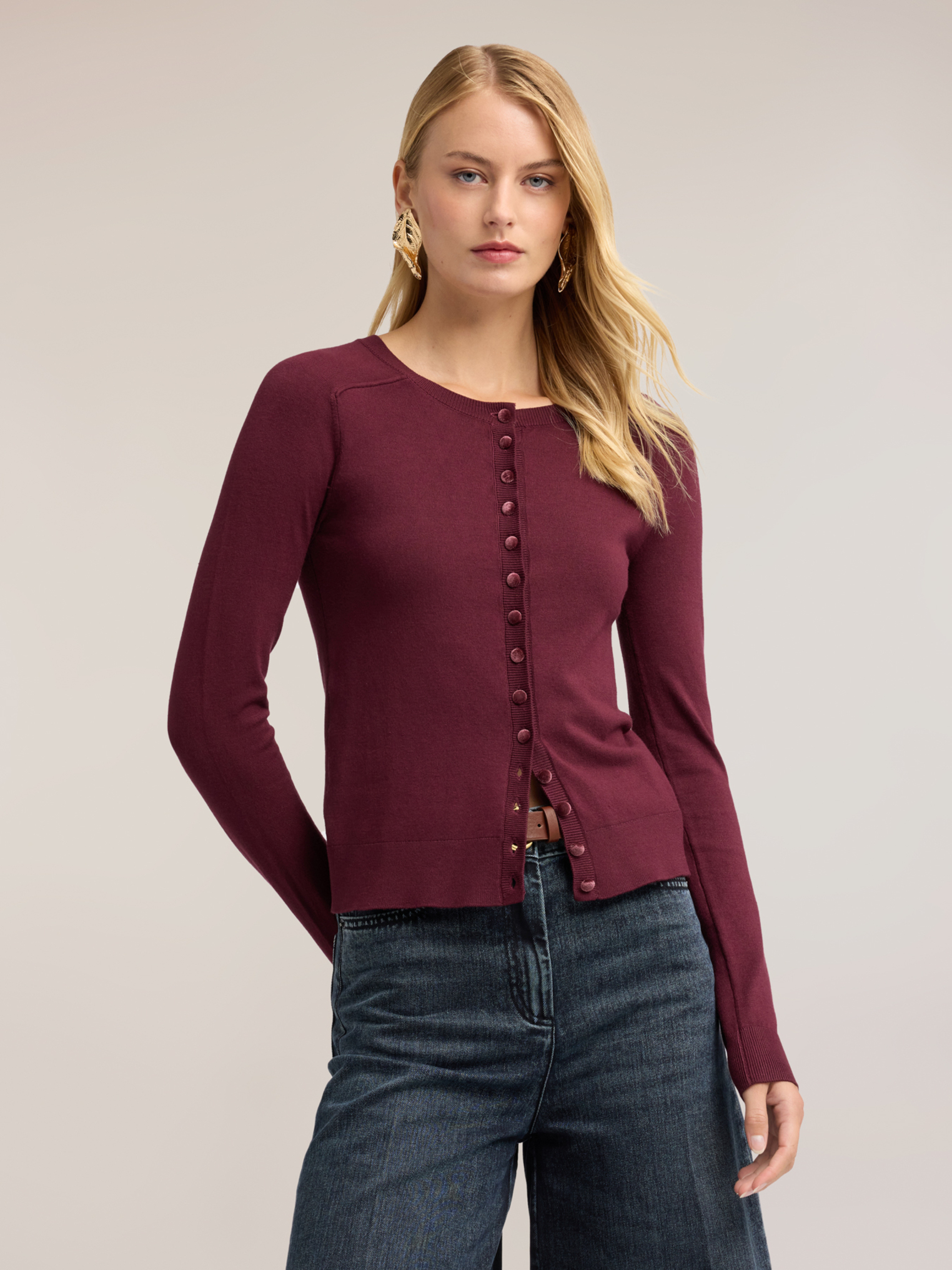 Cardigan rasé avec manches raglan, MOTIVI