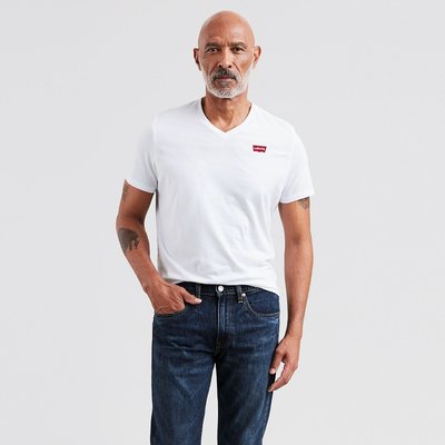 Chesthit Logo Cotton T-Shirt with V-Neck LEVI'S