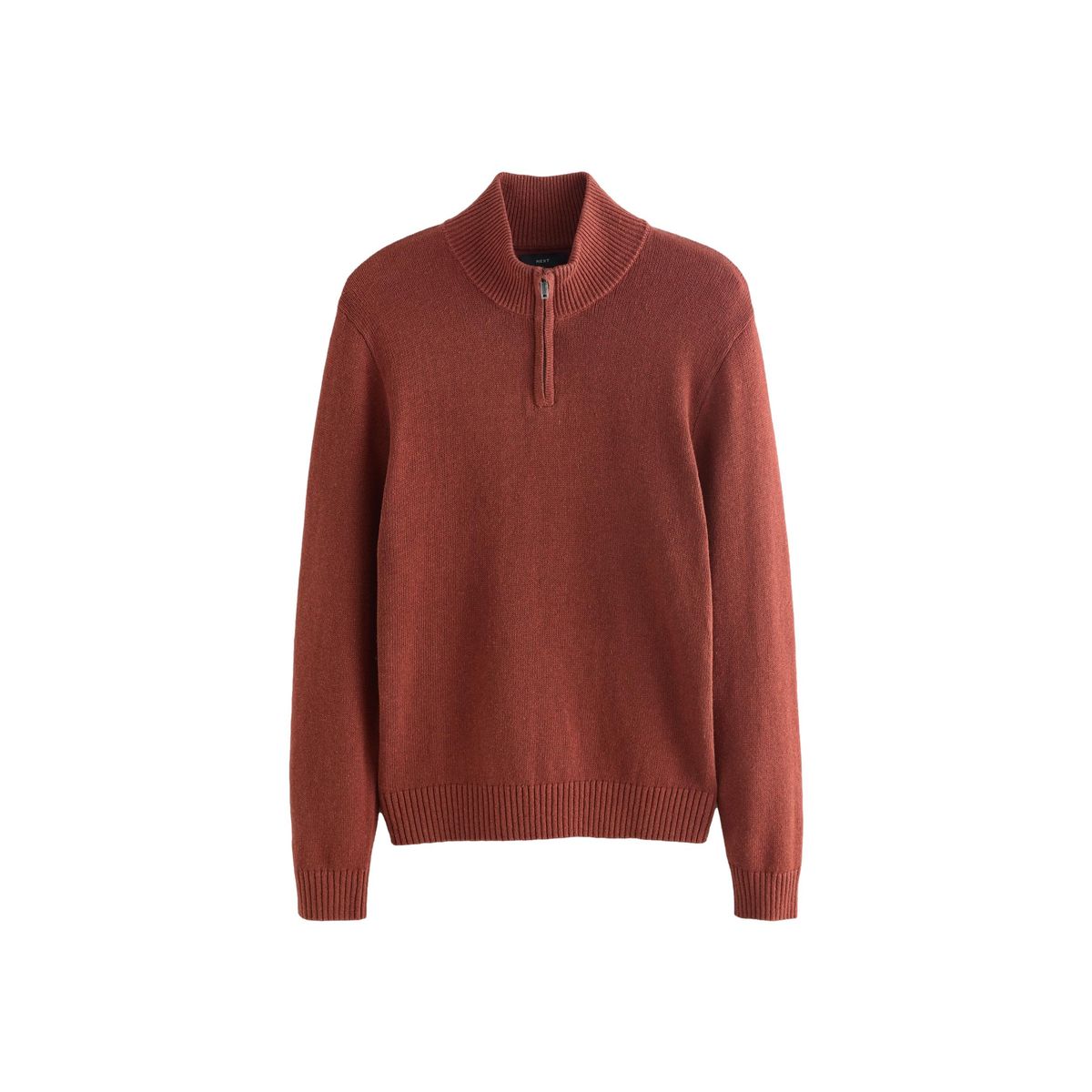 Pull standard en lin majoritaire à col zippé, NEXT