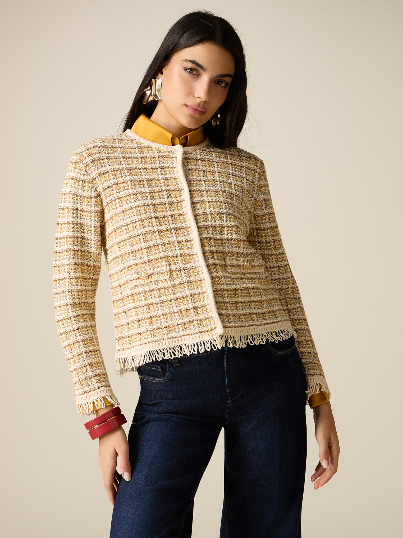 Cardigan à franges, OLTRE