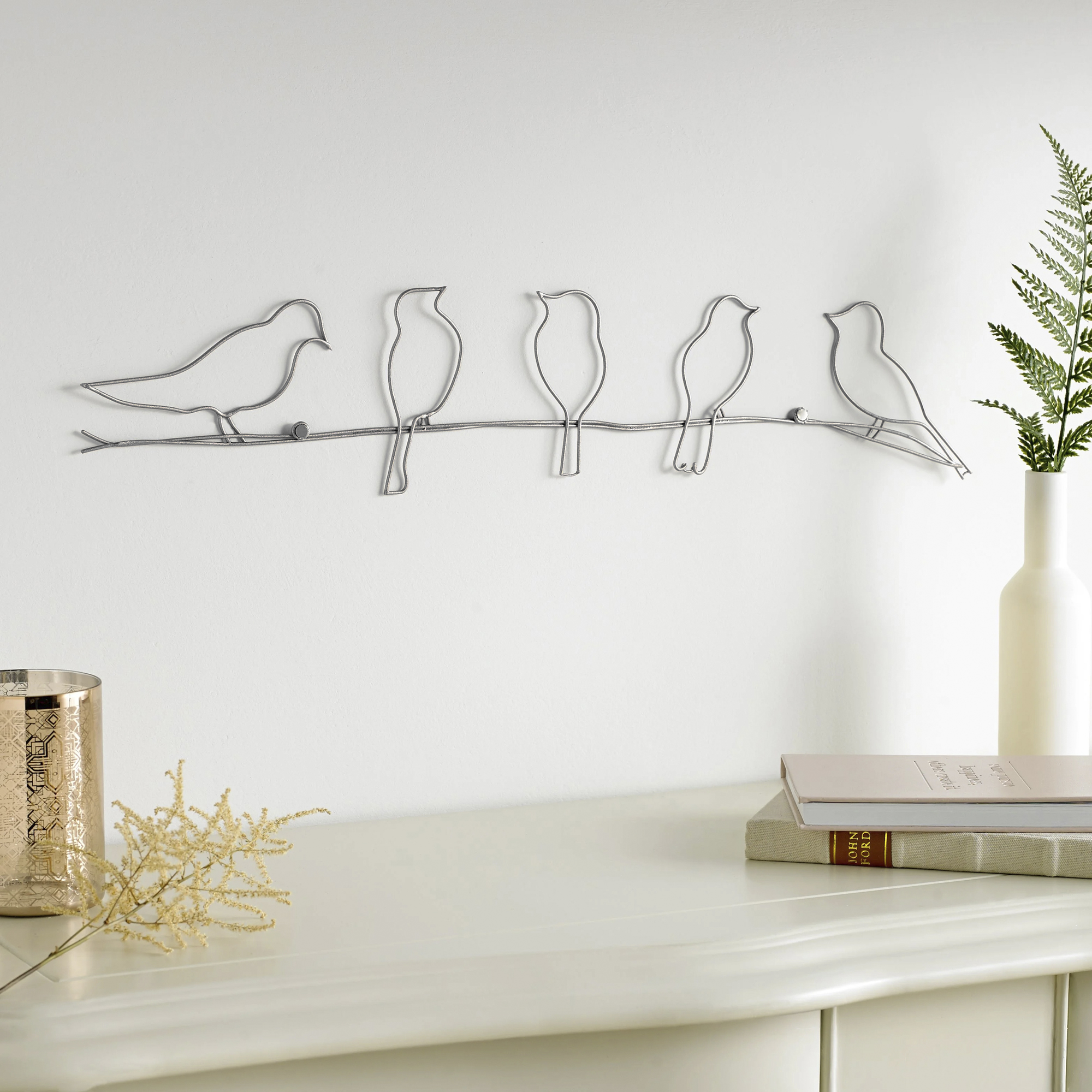 Objet Filaire Métal Oiseaux sur un fil, ART FOR THE HOME