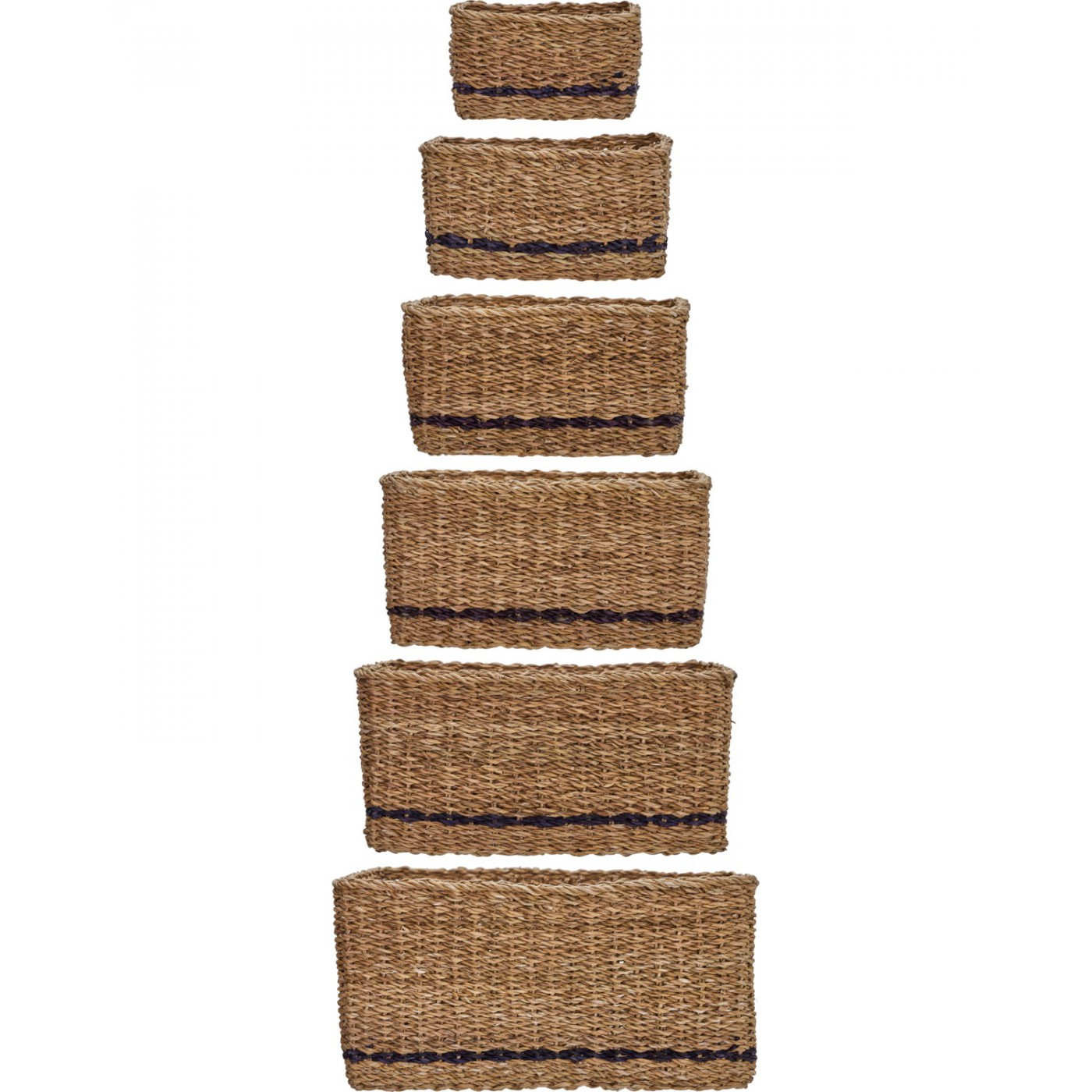 Lot de 6 paniers de rangement Squares, HOUSE DOCTOR