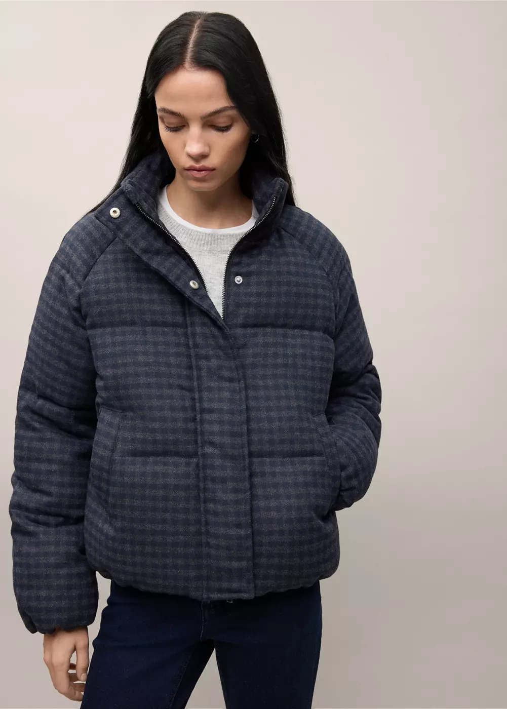 Anorak matelassé carreaux, MANGO TEEN