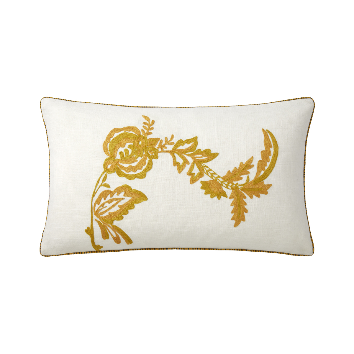 Housse de coussin en coton orange, GIRANDOLE, DESFORGES
