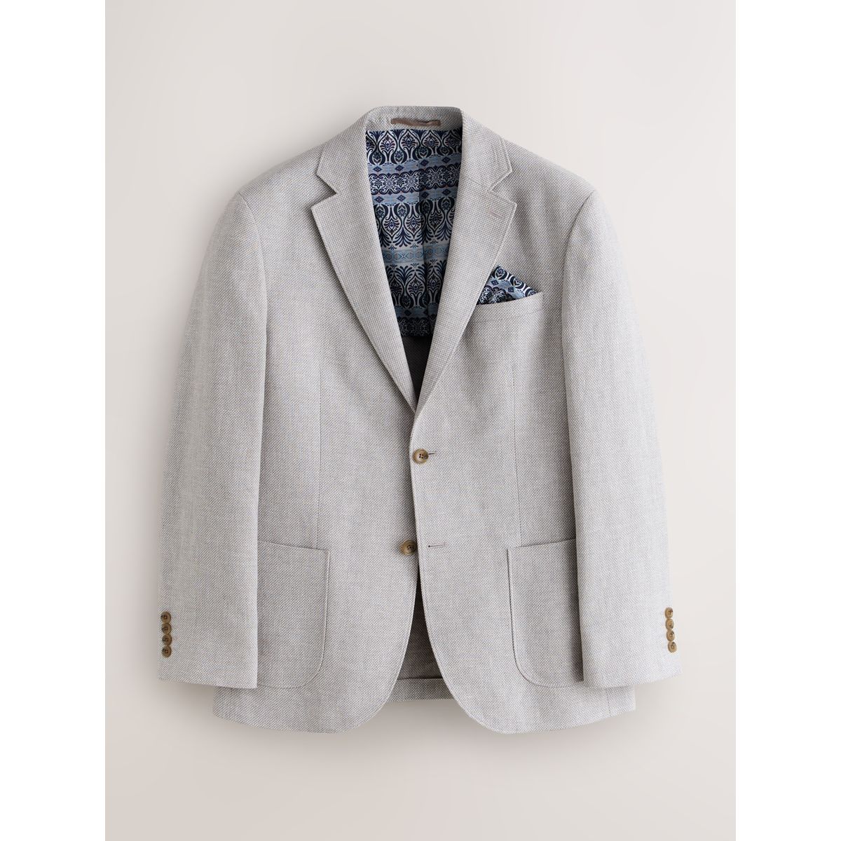 Blazer texturé en mélange de lin, NEXT