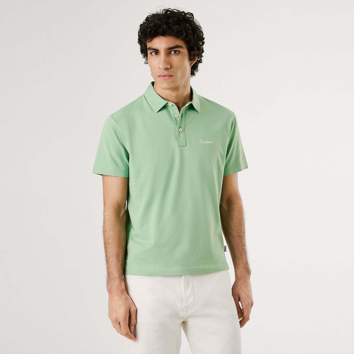 Polo Coupe Slim À Logo Brodé, PEPE JEANS