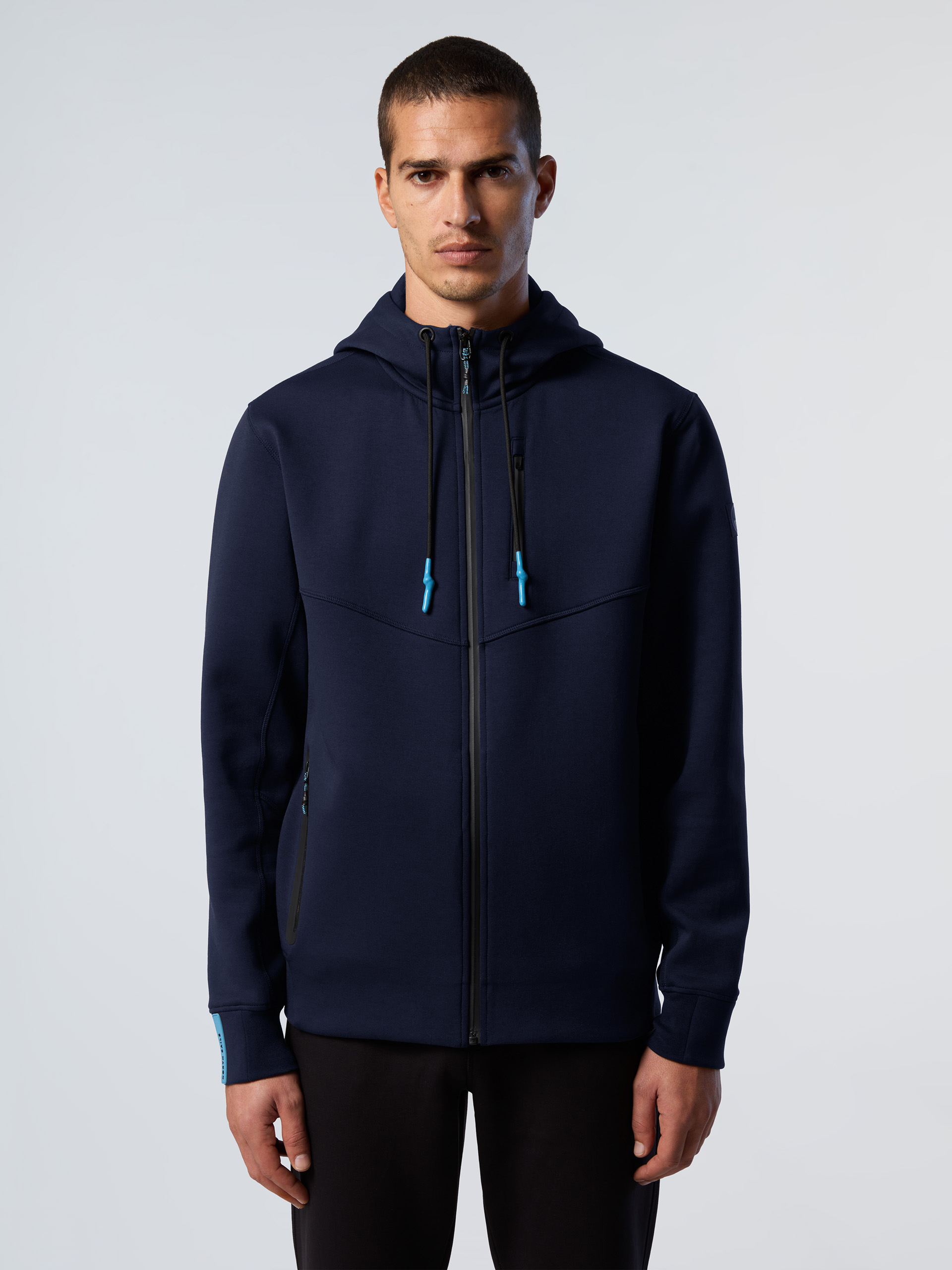 Sweat à capuche entièrement zippé en interlock, NORTH SAILS