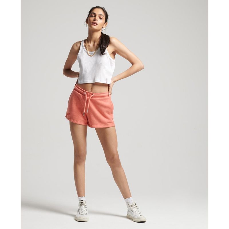 Short en jersey Vintage Logo en coton bio, SUPERDRY