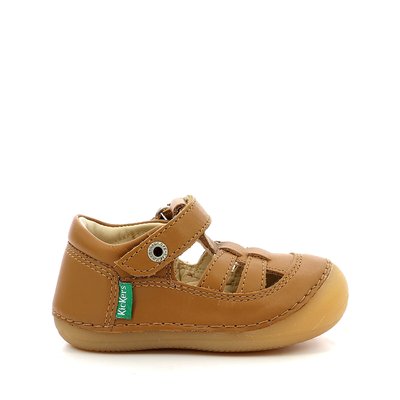 Kids Sushy Leather Sandals with Closed Toe KICKERS