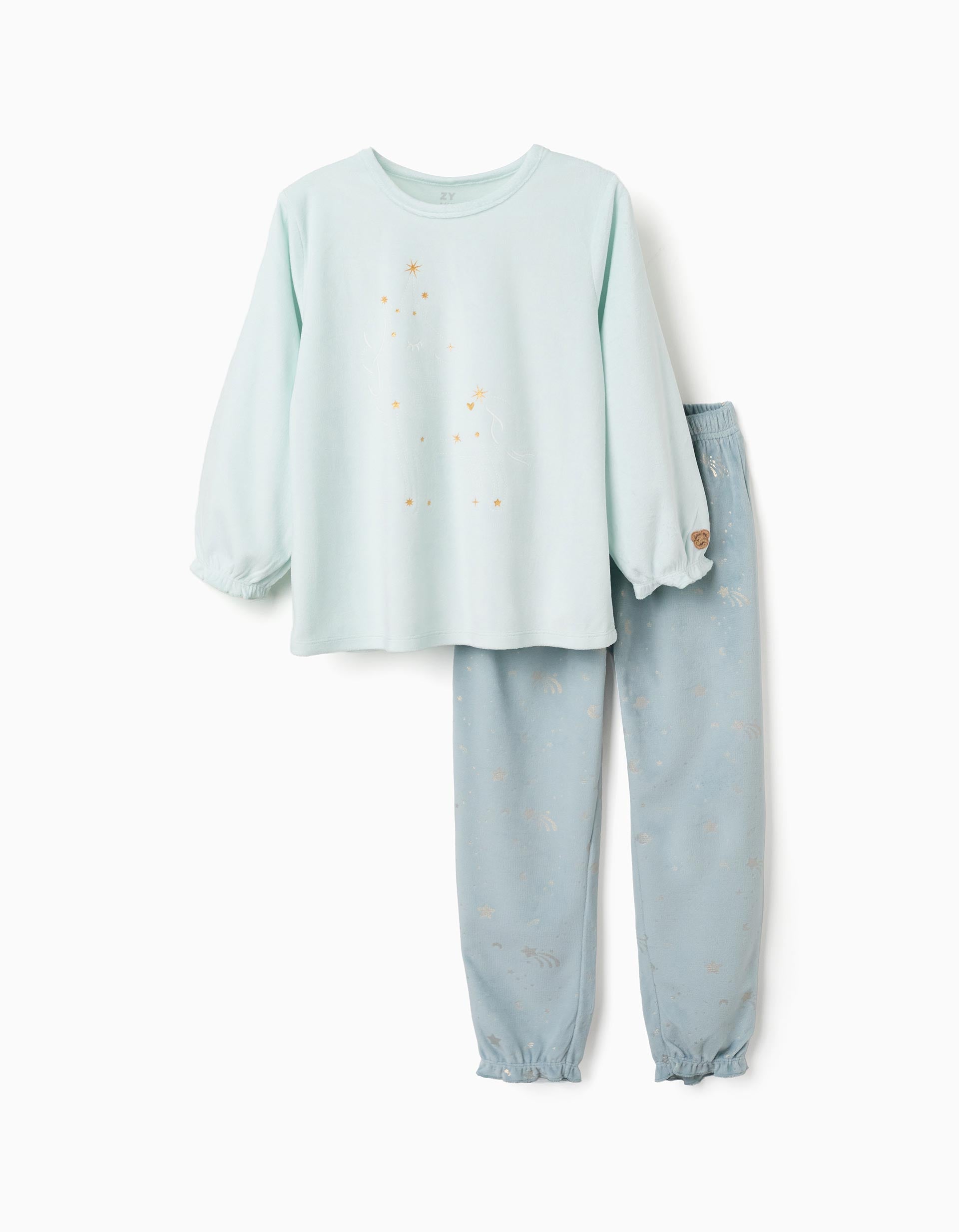 Pyjama en velours avec licorne qui brille dans le noir, ZIPPY
