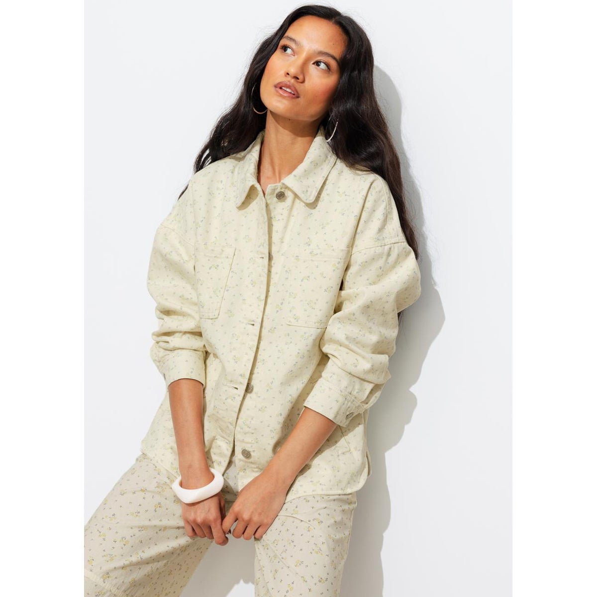 Veste surchemise à fleurs, PROMOD
