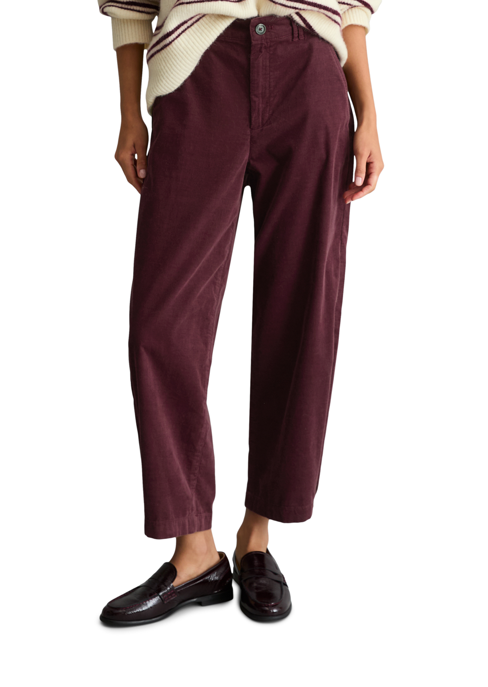Pantalon en velours côtelé loose en coton organique, MARC O’POLO DENIM