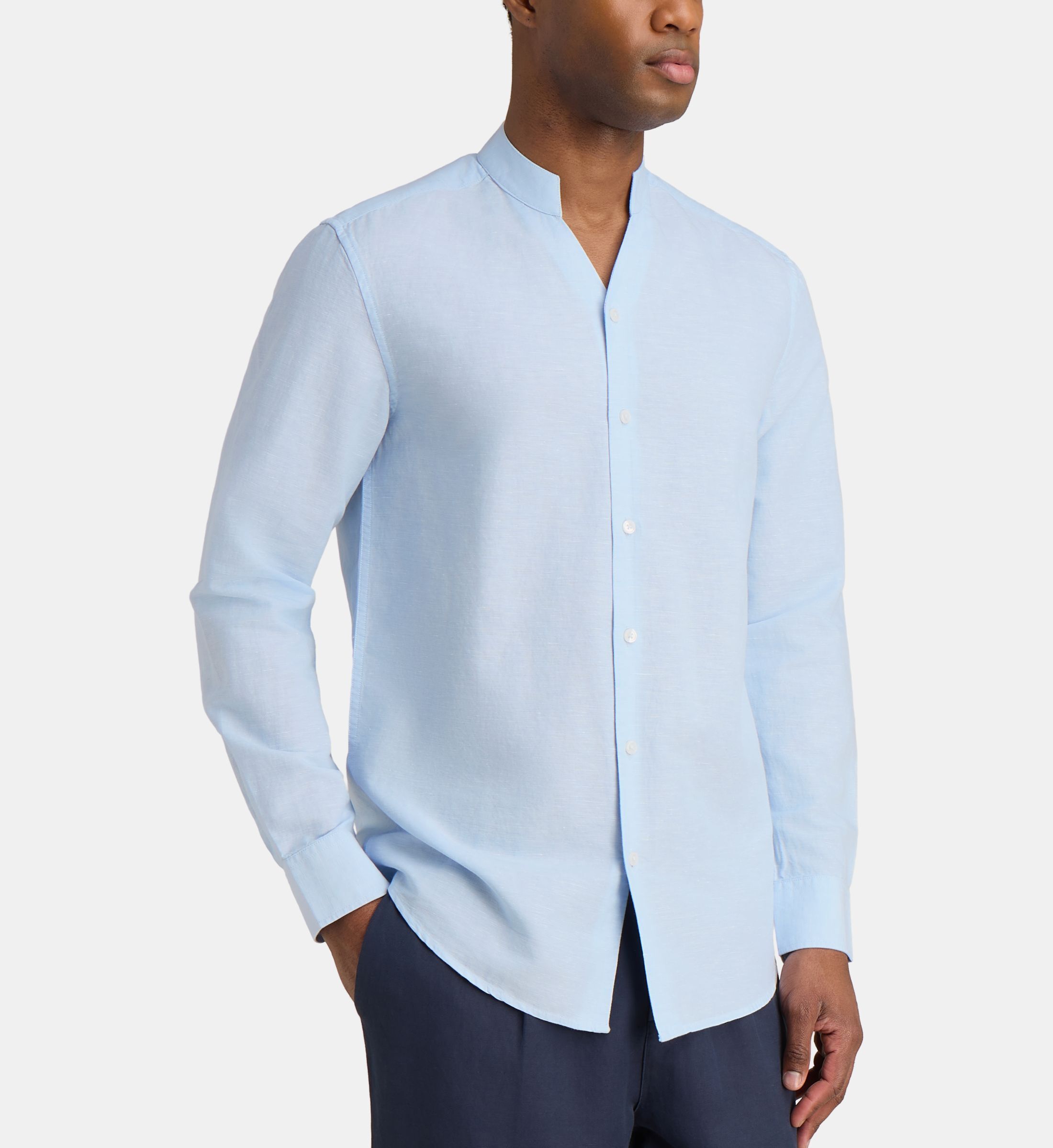 Chemise droite hcali en lin et coton, GALERIES LAFAYETTE