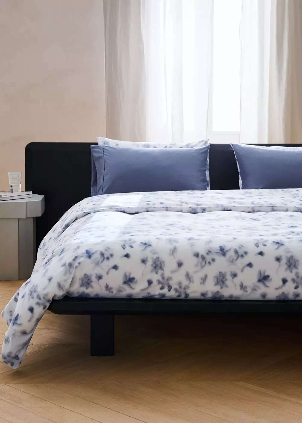 Housse de couette percale de coton estompé Lit 90 cm, MANGO HOME