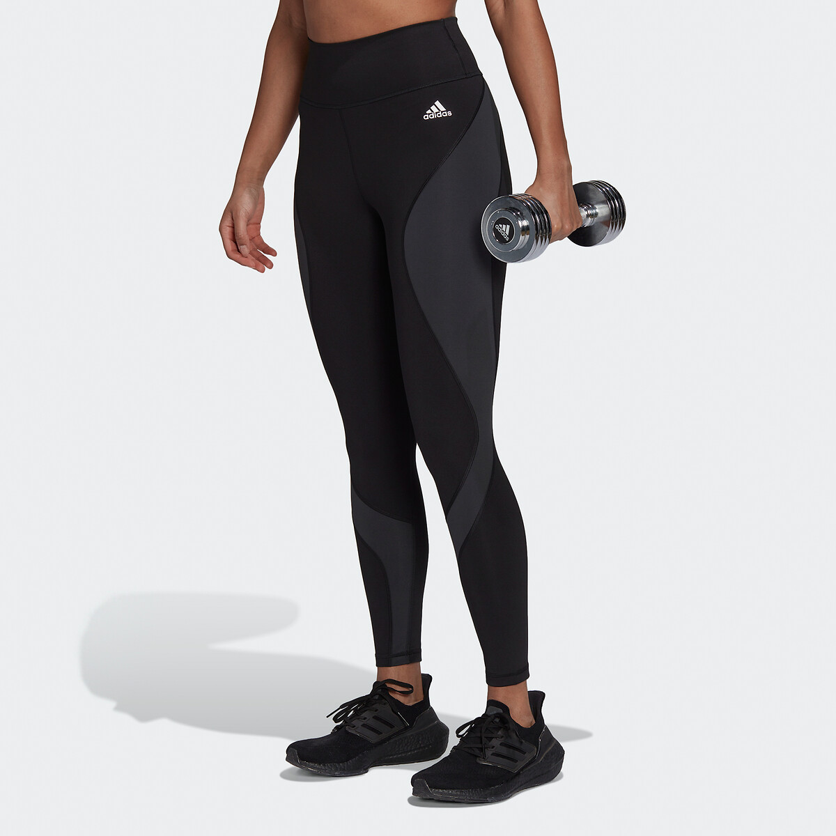 Essentials hits recycled training leggings, ankle grazer length, black ...