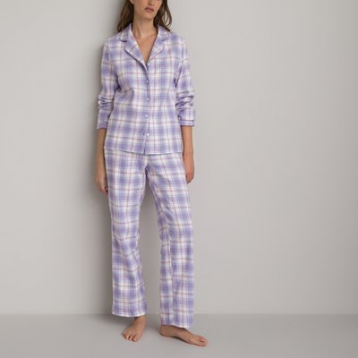 Checked Cotton Flannelette Pyjamas LA REDOUTE COLLECTIONS