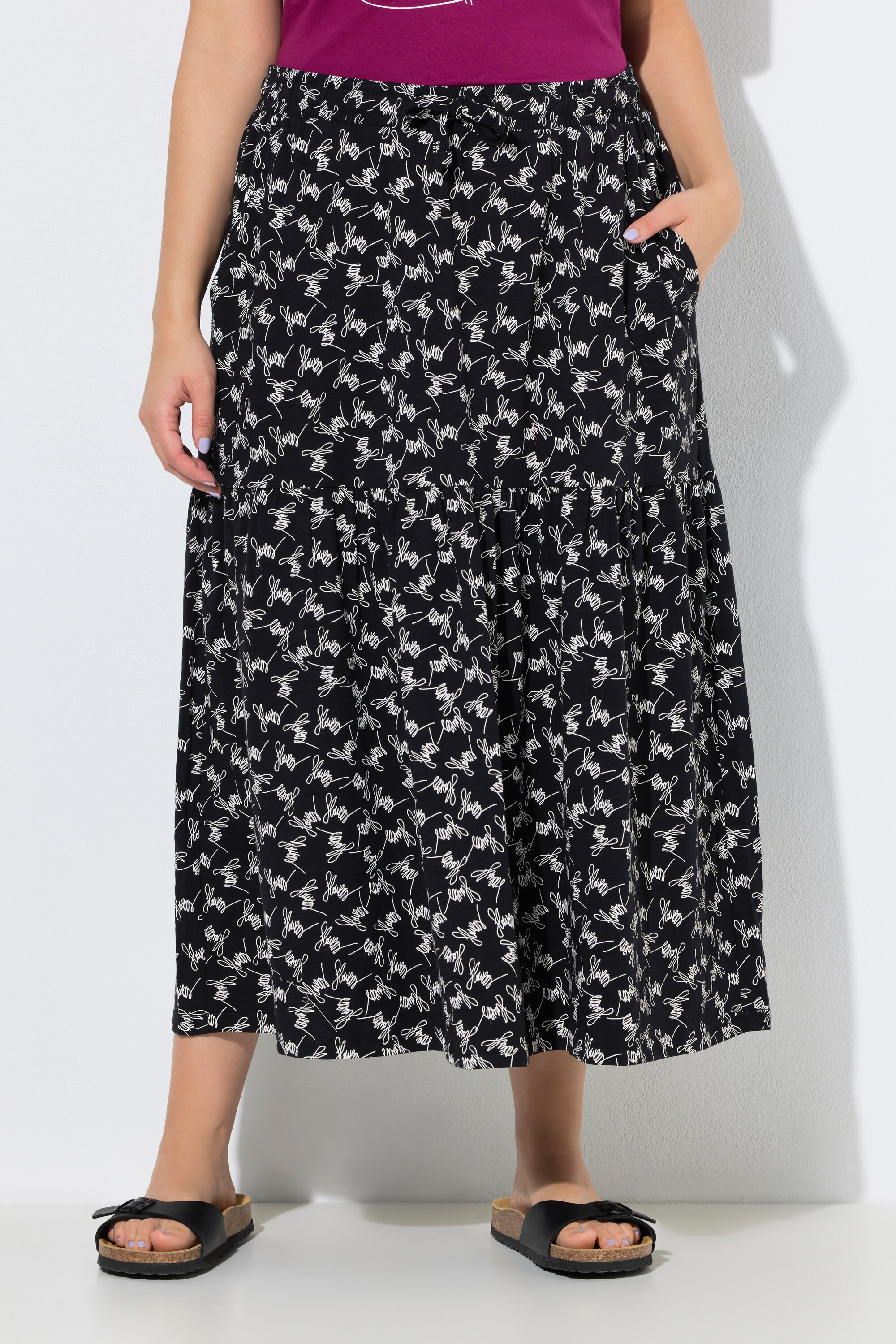 Jupe maxi motif à fleurs, ULLA POPKEN