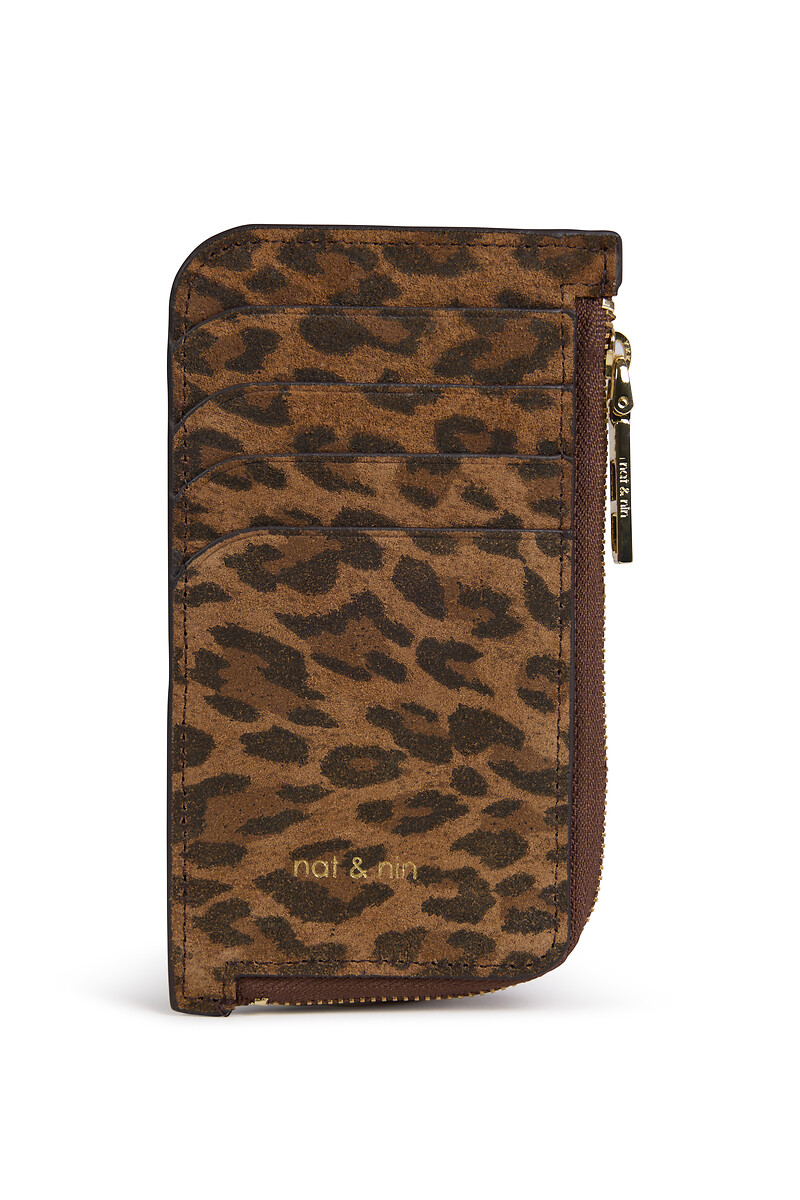 Alizee Leopard Print Card Holder, NAT & NIN