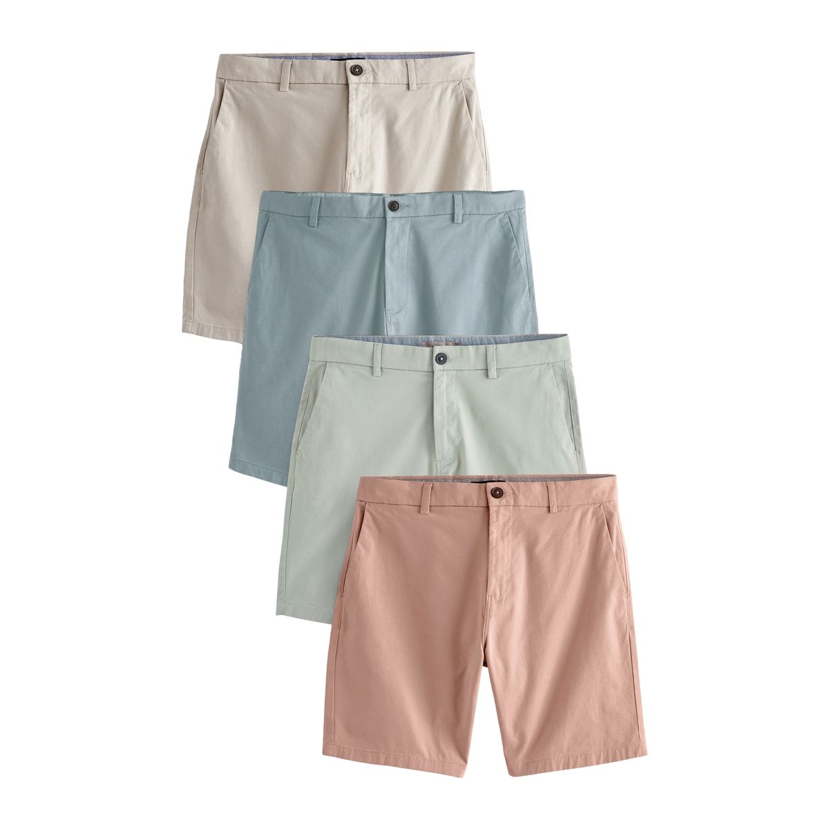 Shorts chino stretch slim, lot de 4, NEXT