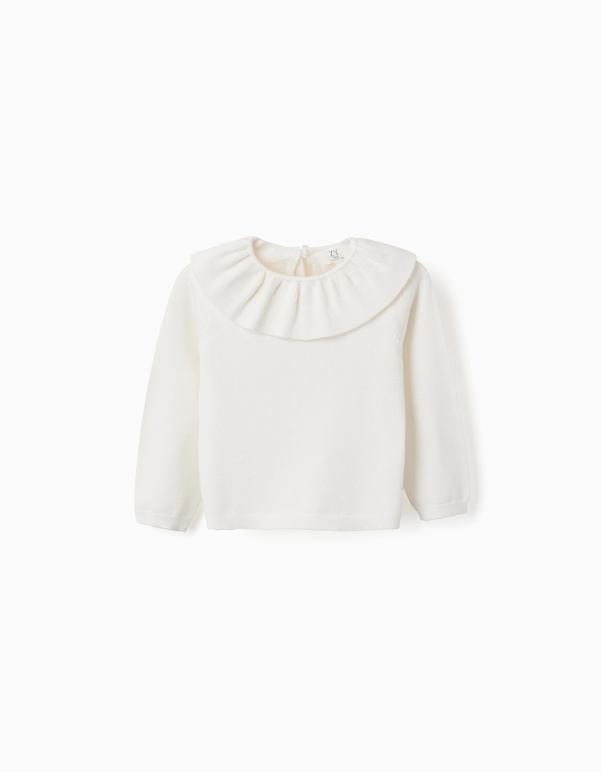 Pull en maille avec col à volants, ZIPPY