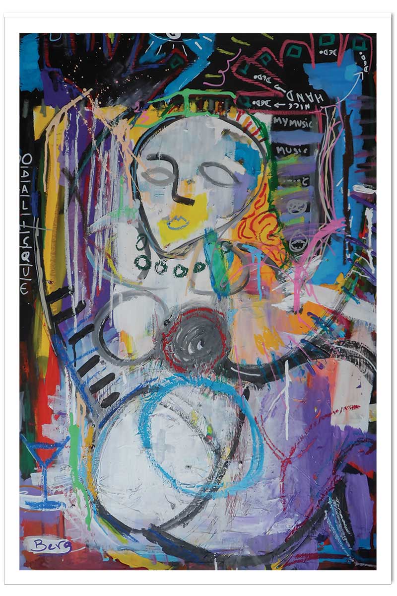 Affiche abstraite odalisque, HEXOA
