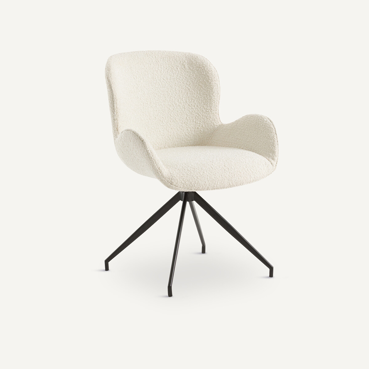 Fauteuil de table pivotant, bouclette, Asyar, AM.PM