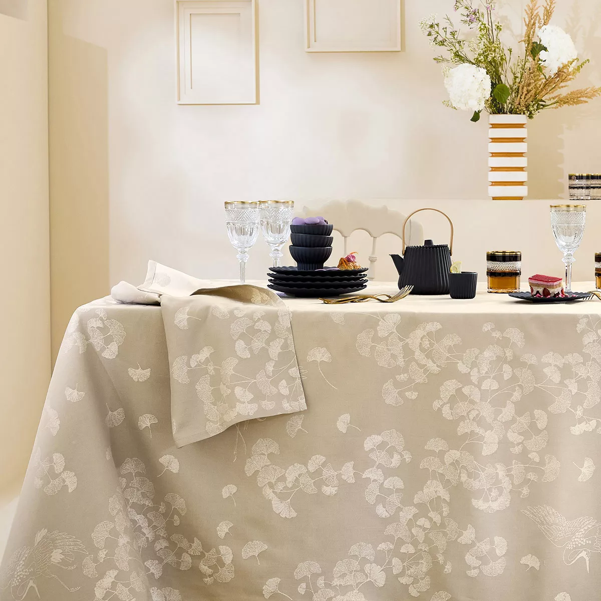 Serviette pur coton MILLE GINKOS, GARNIER THIEBAUT