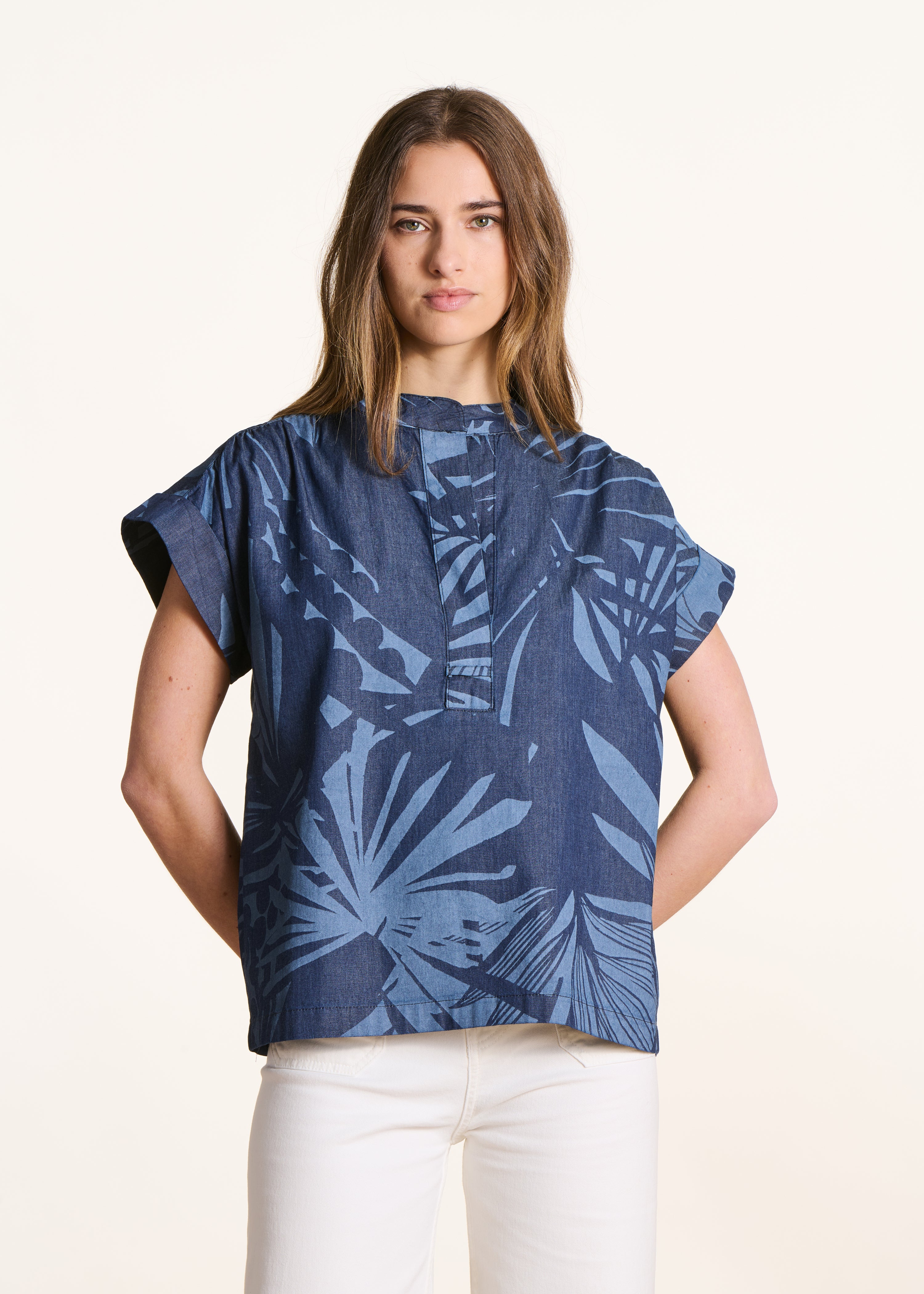 Top ample en coton à imprimé, LA FEE MARABOUTEE