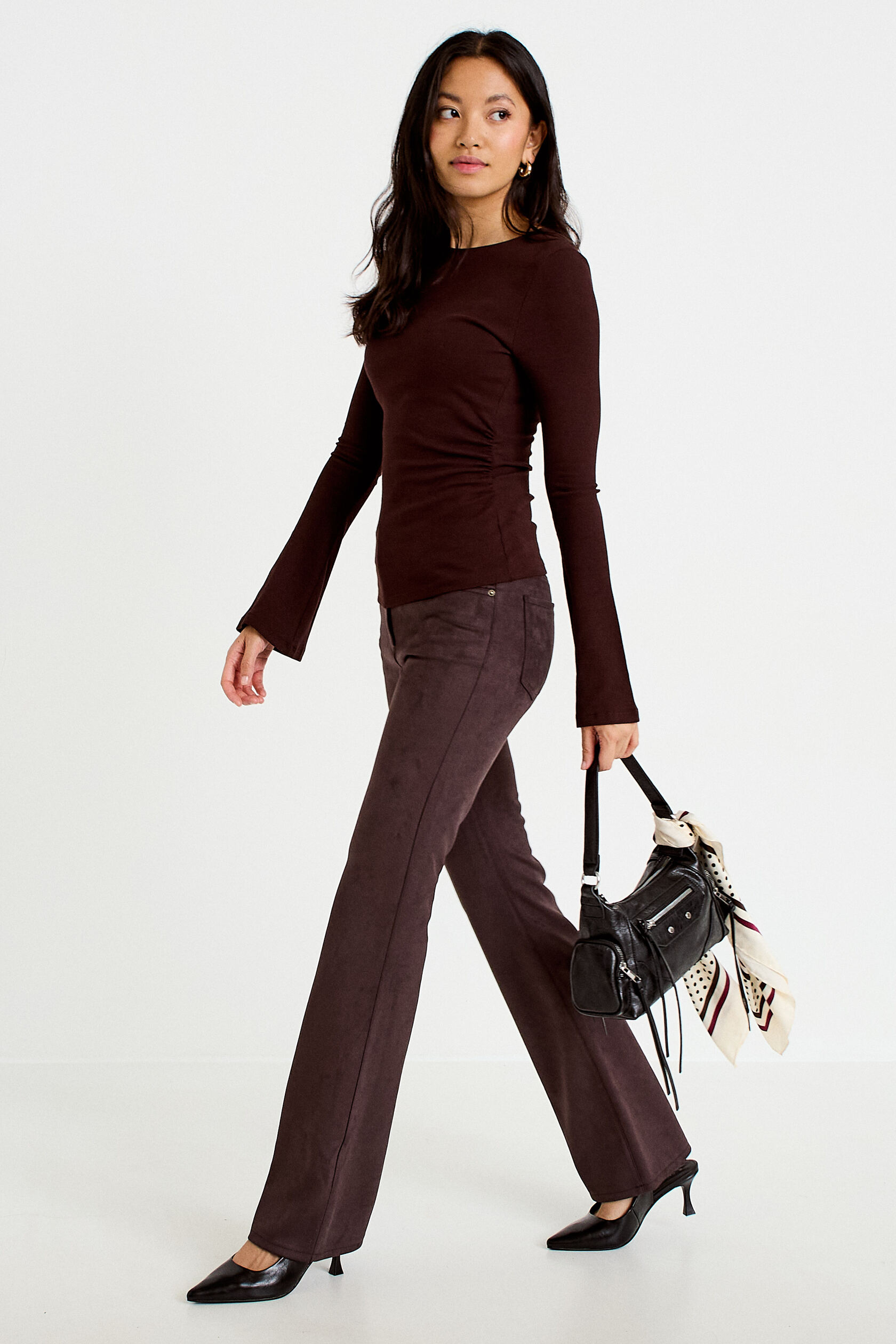 Pantalon bootcut aspect daim, CACHE CACHE