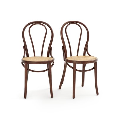 Комплект из 2 стульев с плетеным сиденьем, Bistro LA REDOUTE INTERIEURS