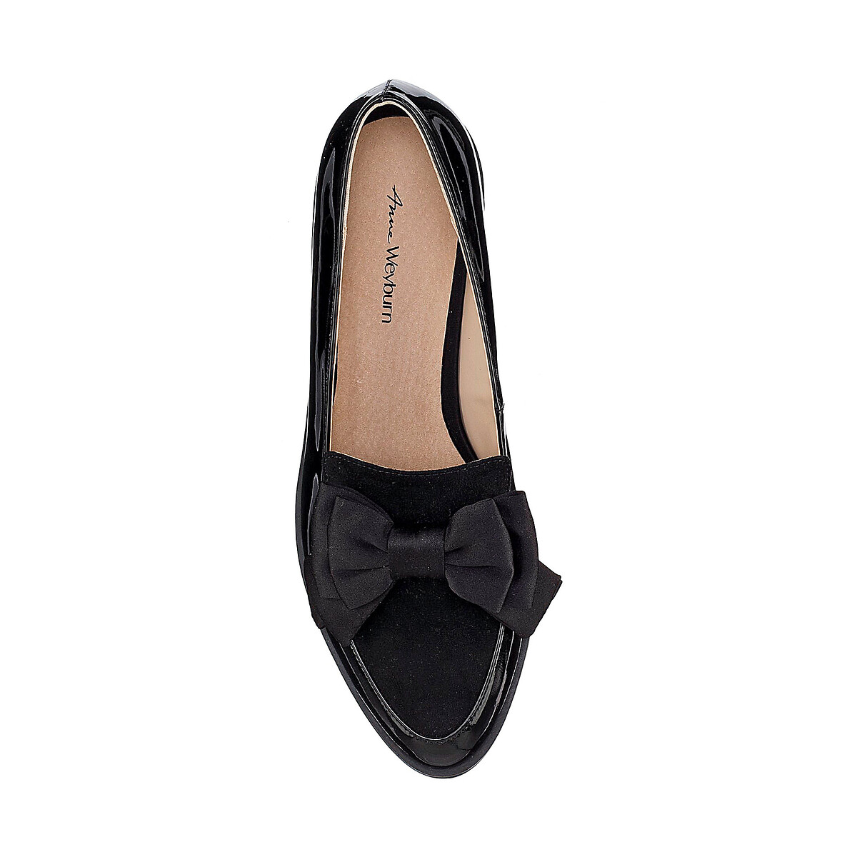 bow loafers black