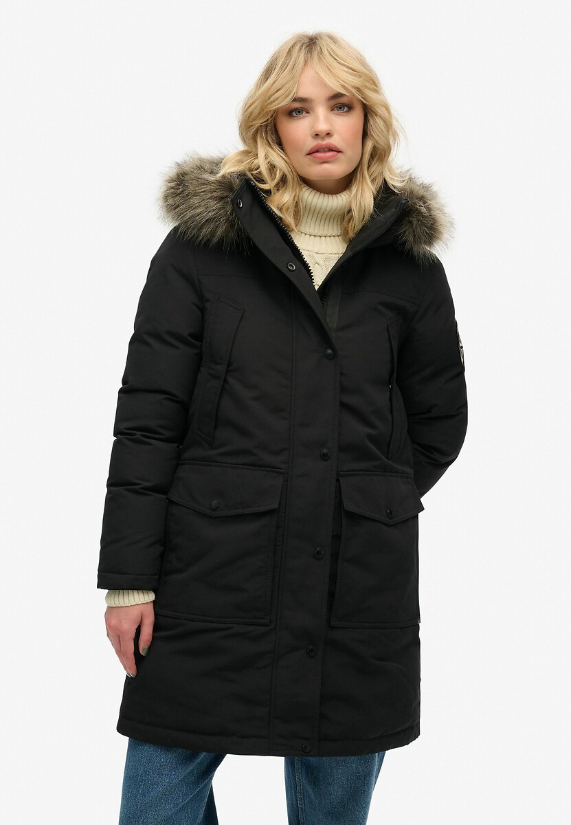 Parka à capuche imitation fourrure Everest