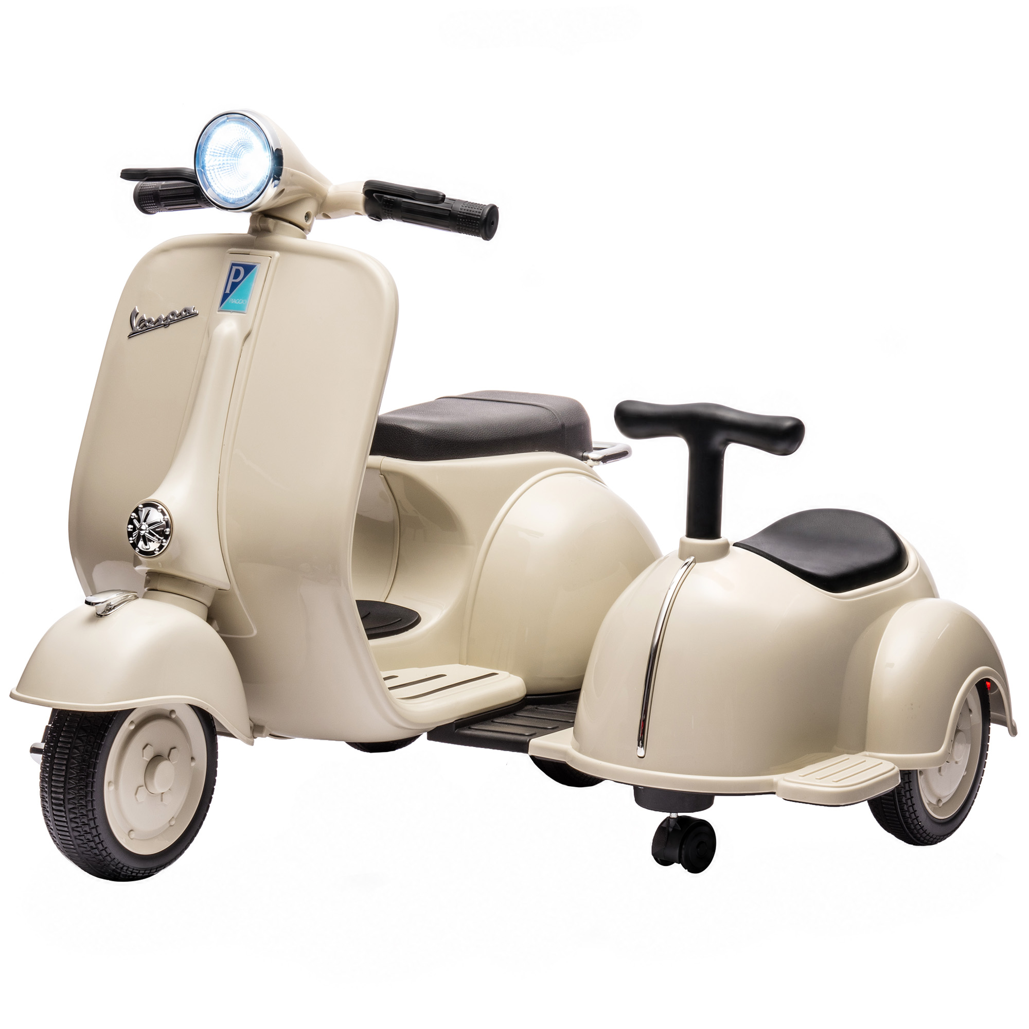 Moto électrique à conducteur assis PP Crème, AIYAPLAY