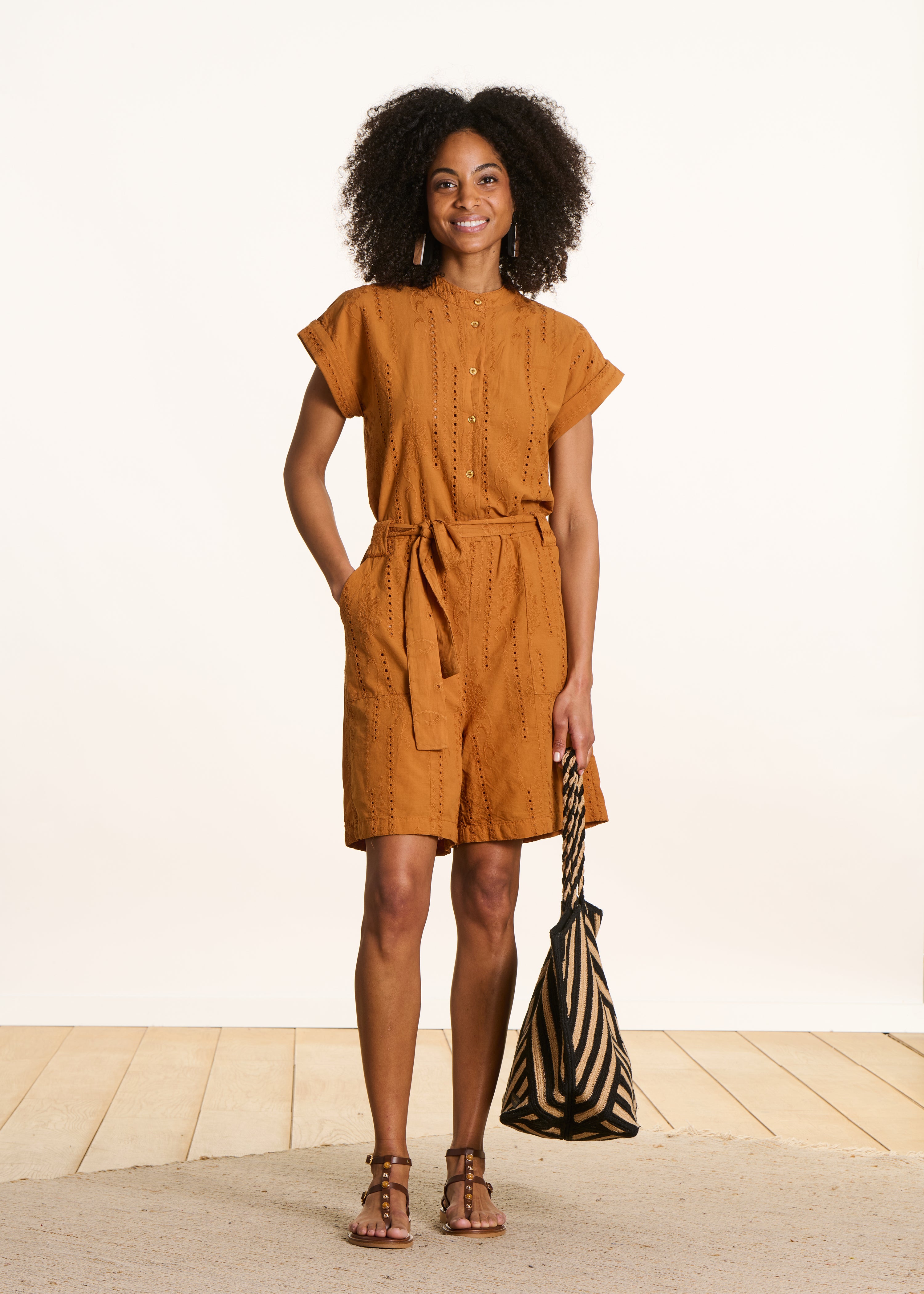 Combishort manches courtes en broderie anglaise, LA FEE MARABOUTEE