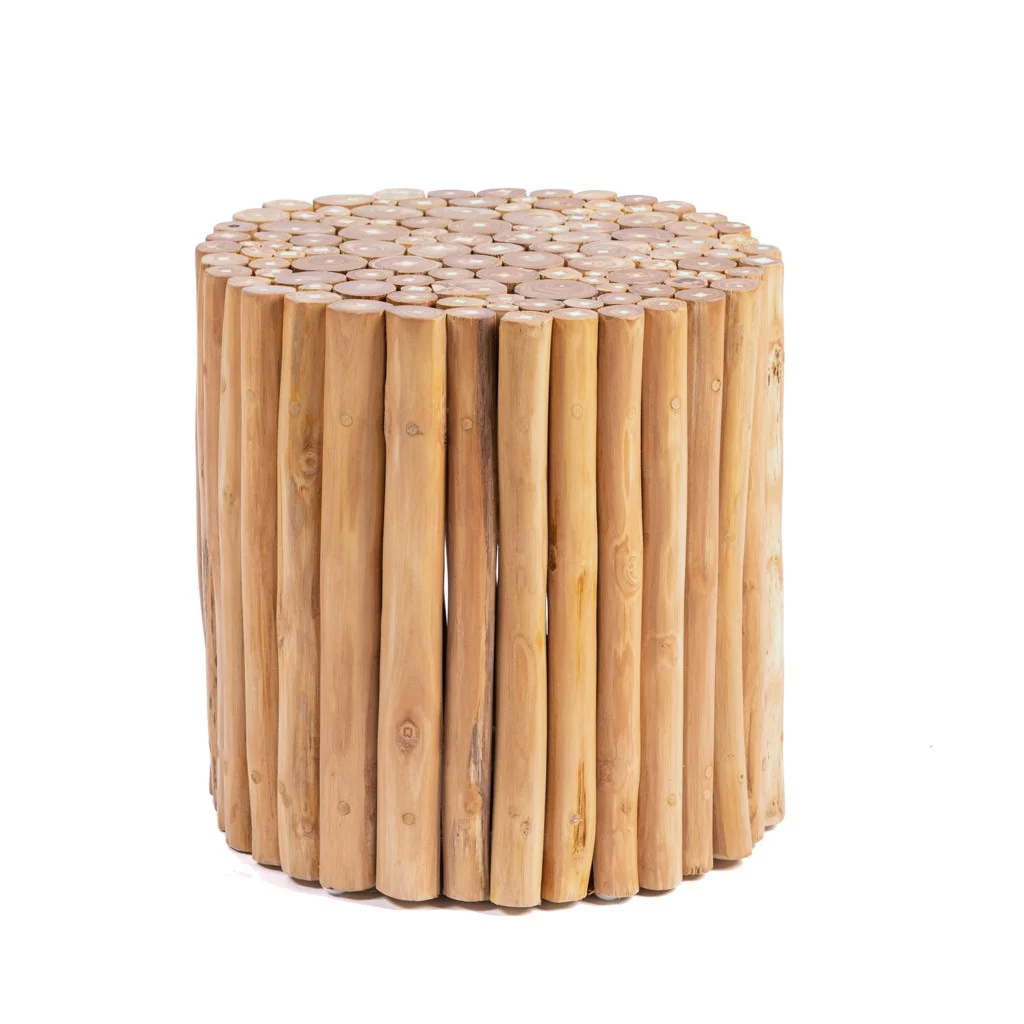 Table d'appoint ronde en teck JATI, HYDILE
