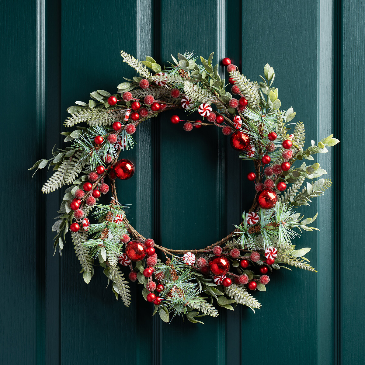 45cm Candy Cane & Bauble Wreath, SO'HOME