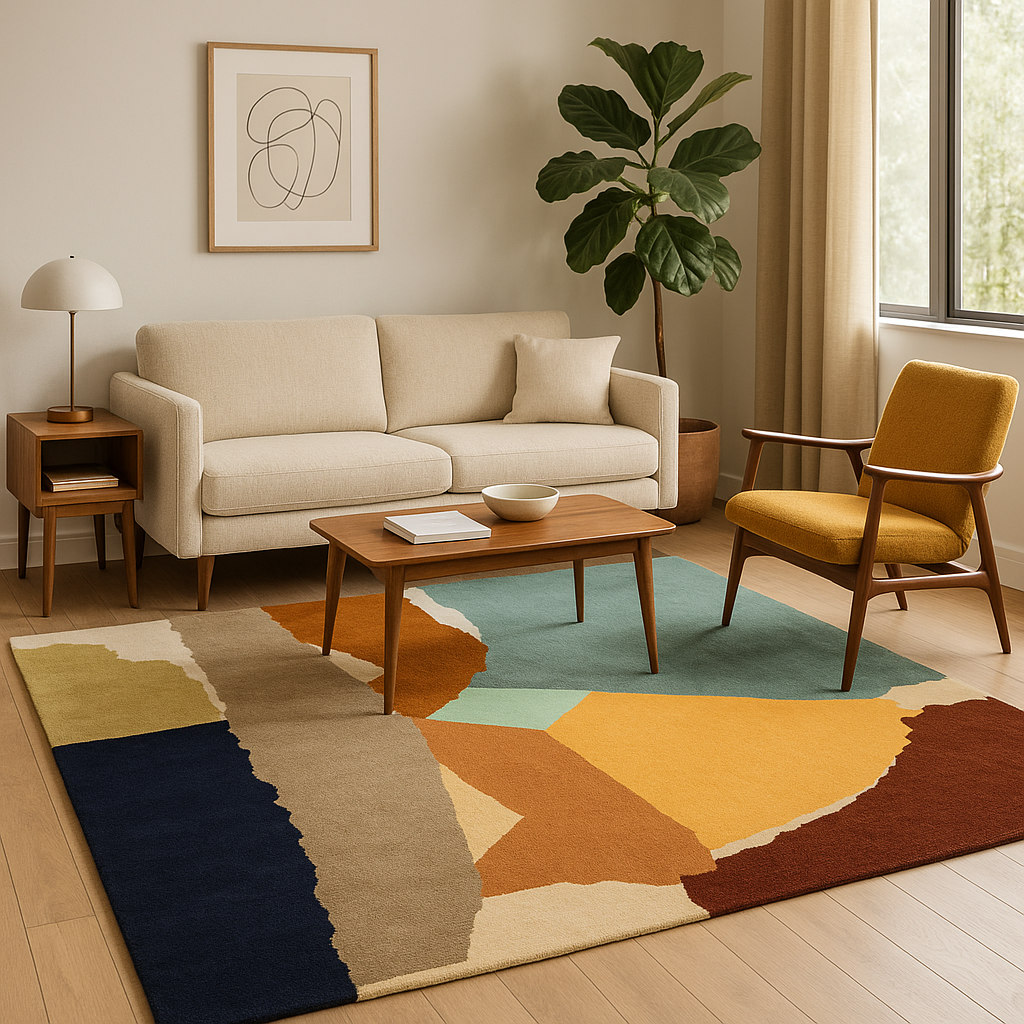 Tapis tufté main en laine TOMY, NOVATREND