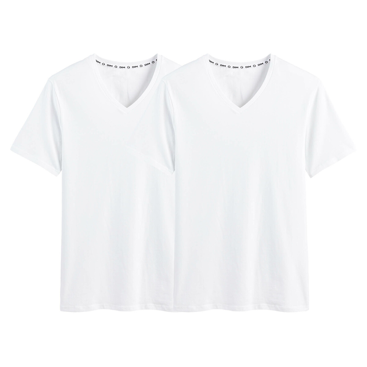 Image of Pack of 2 T-Shirts in Cotton with V-Neck
