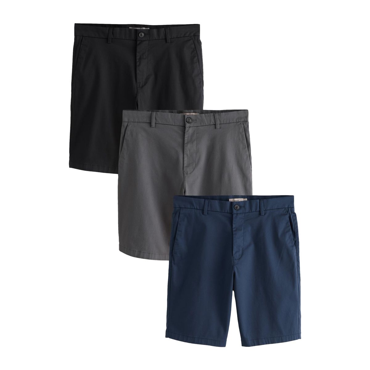 Short chino stretch, lot de 3, NEXT